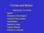 Forces and Motion