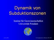 Dynamik von Subduktionszonen