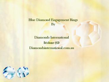Blue Diamond Engagement Ring from Diamonds Internation
