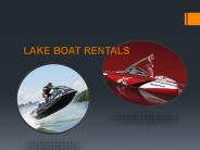 Lake boat rental services