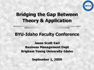 BYU-Idaho Faculty Conference