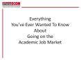 Academic Job Market PowerPoint PPT Presentation