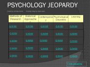 PSYCHOLOGY JEOPARDY