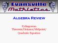 Algebra Review PowerPoint PPT Presentation