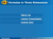 Formulas in Three Dimensions