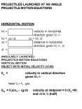 PROJECTILES LAUNCHED AT AN ANGLE PowerPoint PPT Presentation