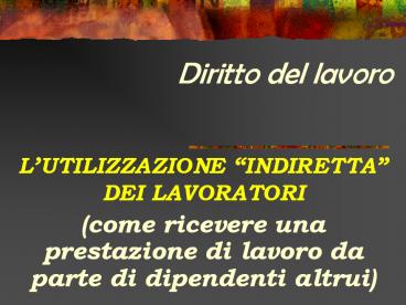 Diritto del lavoro