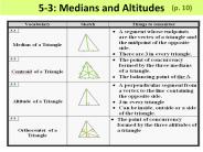 5-3: Medians and Altitudes