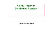 CS542 Topics in Distributed Systems