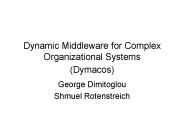 Dynamic Middleware for Complex Organizational Systems (Dymacos)