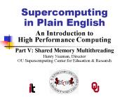 Supercomputing in Plain English