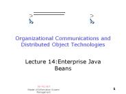 Organizational Communications and Distributed Object Technologies