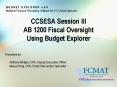 CCSESA Session III AB 1200 Fiscal Oversight Using Budget Explorer PowerPoint PPT Presentation