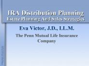 IRA Distribution Planning Estate Planning And Sales Strategies