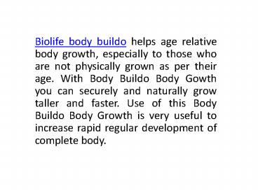 Use Body Buildo, Shine yourself