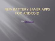 NEW Battery Saver Apps for Android
