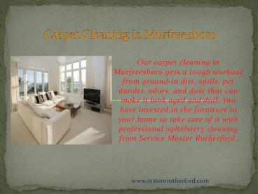 Carpet Cleaning in Murfreesboro