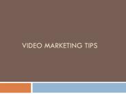 Video Marketing Tips