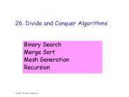 26. Divide and Conquer Algorithms