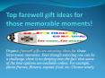Top farewell gift ideas for those memorable moments! PowerPoint PPT Presentation
