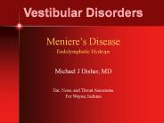 Vestibular Disorders