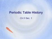 Periodic Table History