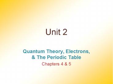 Quantum Theory, Electrons,