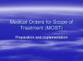 Medical Orders for Scope of Treatment (MOST) PowerPoint PPT Presentation