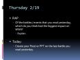 Thursday 2/19 PowerPoint PPT Presentation