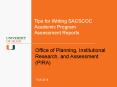 Tips for Writing SACSCOC Academic Program Assessment Reports PowerPoint PPT Presentation