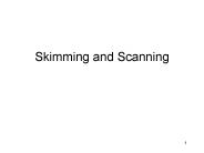 Skimming and Scanning