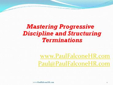 Mastering Progressive Discipline and Structuring Terminations
