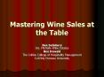 Mastering Wine Sales at the Table PowerPoint PPT Presentation