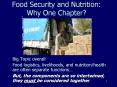 Food Security and Nutrition: Why One Chapter? PowerPoint PPT Presentation