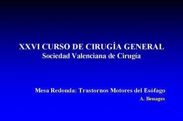 XXVI CURSO DE CIRUG