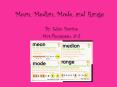 Mean, Median, Mode, and Range PowerPoint PPT Presentation