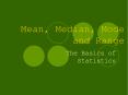 Mean, Median, Mode and Range PowerPoint PPT Presentation