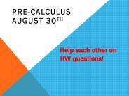 Pre-Calculus