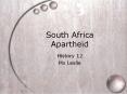 South Africa Apartheid PowerPoint PPT Presentation