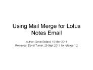 Using Mail Merge for Lotus Notes Email