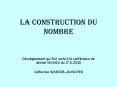 LA CONSTRUCTION DU NOMBRE PowerPoint PPT Presentation