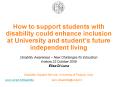 How to support students with disability could enhance inclusion at University and student PowerPoint PPT Presentation