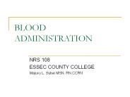 BLOOD ADMINISTRATION