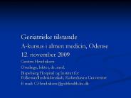 Geriatriske tilstande
