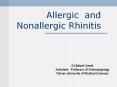 Allergic and Nonallergic Rhinitis PowerPoint PPT Presentation