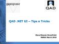 QAD .NET UI  PowerPoint PPT Presentation