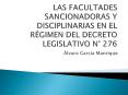 LAS FACULTADES SANCIONADORAS Y DISCIPLINARIAS EN EL R PowerPoint PPT Presentation