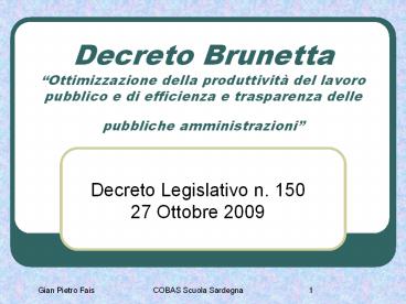 Decreto Brunetta 