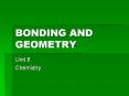 BONDING AND GEOMETRY PowerPoint PPT Presentation
