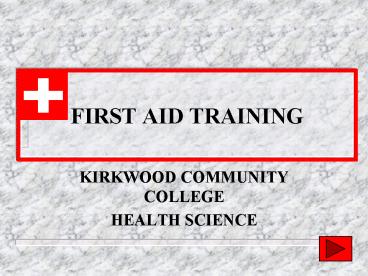 FIRST AID TRAINING